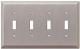 Brushed Satin Nickel Wall Switch Plate Outlet Cover Toggle Rocker GFI