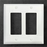 White Design Metal Wall Switch Plate Outlet Cover Toggle Rocker GFI