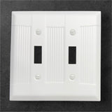 White Design Metal Wall Switch Plate Outlet Cover Toggle Rocker GFI