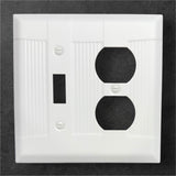 White Design Metal Wall Switch Plate Outlet Cover Toggle Rocker GFI