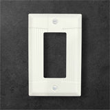 White Design Metal Wall Switch Plate Outlet Cover Toggle Rocker GFI