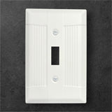 White Design Metal Wall Switch Plate Outlet Cover Toggle Rocker GFI