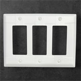 White Design Metal Wall Switch Plate Outlet Cover Toggle Rocker GFI