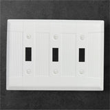 White Design Metal Wall Switch Plate Outlet Cover Toggle Rocker GFI