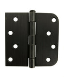 Dark Oil Rubbed Bronze Door Hinge 4" with 5/8" and straight corner radius