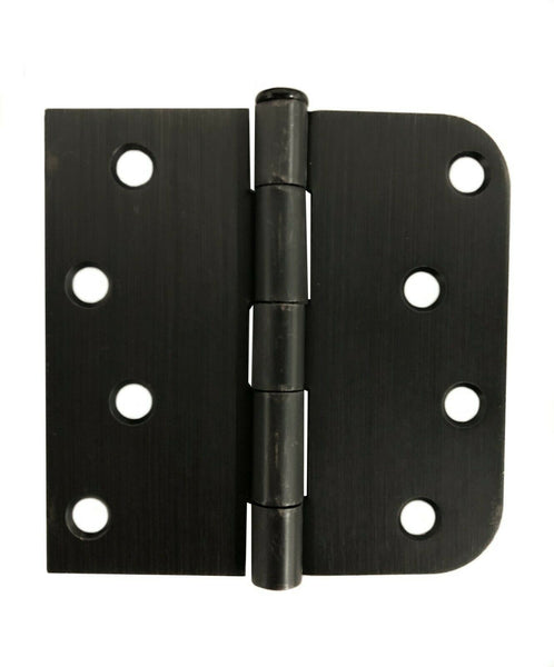 Dark Oil Rubbed Bronze Door Hinge 4" with 5/8" and straight corner radius