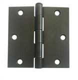 Dark Oil Rubbed Bronze Interior Door Hinge 3.5" with Square Corner