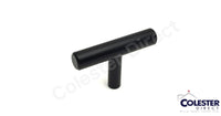 Matte Black T Bar Solid Cabinet Pulls 2" - 8.75"