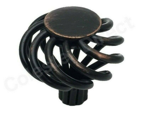 Oil Rubbed Bronze Round Birdcage Cabinet Knob
