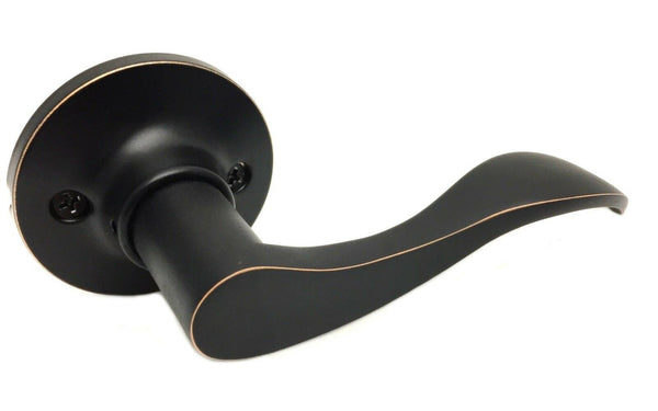 Oil Rubbed Bronze Dummy Door Lever Handle Right Wave