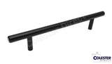 Matte Black T Bar Solid Cabinet Pulls 2" - 8.75"