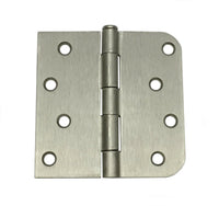 Satin Nickel Door Hinge 4" with 5/8" and straight corner radius 4 inch