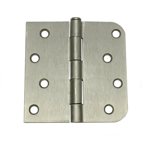Satin Nickel Door Hinge 4" with 5/8" and straight corner radius 4 inch