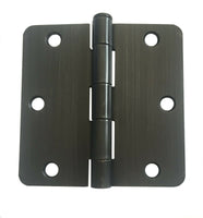 Qty 30 Dark Oil Rubbed Bronze Interior Door Hinge 3.5" with 1/4" corner radius