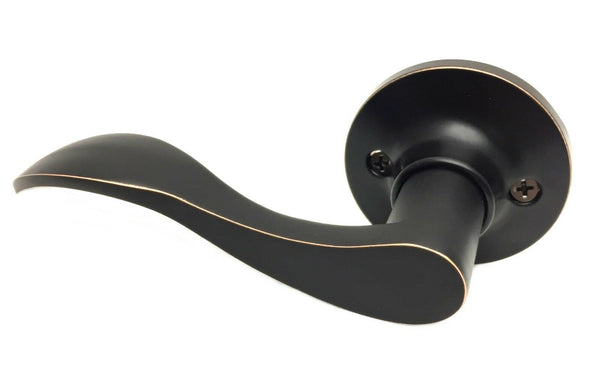 Oil Rubbed Bronze Dummy Door Lever Left Hand Wave
