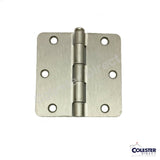 Qty 30 Satin Nickel Interior Door Hinge 3.5" with 1/4" corner radius 3 1/2 inches
