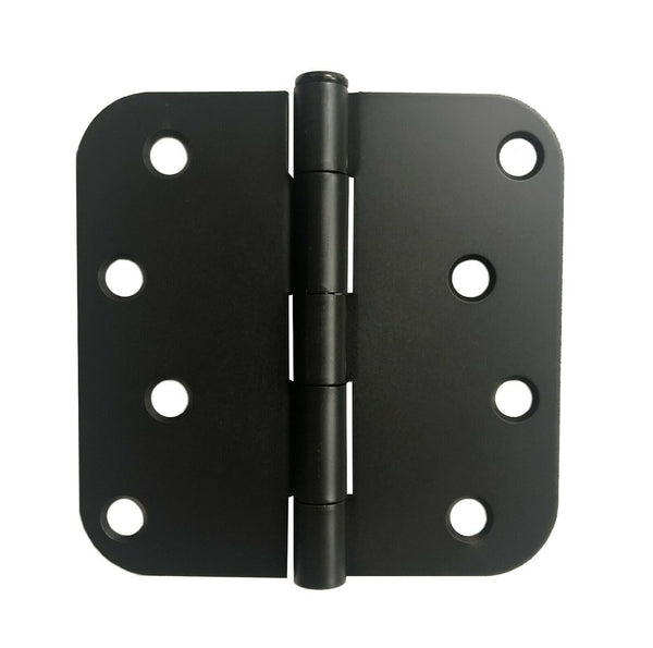 Black Door Hinge 4" with 5/8" corner radius 4 inch