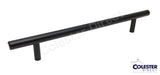 Matte Black T Bar Solid Cabinet Pulls 2" - 8.75"