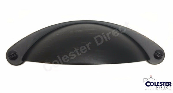 Oil Rubbed Bronze Cabinet Pull Cup 4"