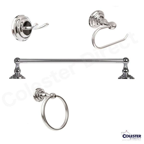 Polished Chrome Bathroom Hardware Set and Accessories