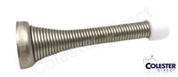 Brushed Nickel Flexible Spring Door Stopper with Rubber Tip