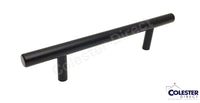 Matte Black T Bar Solid Cabinet Pulls 2" - 8.75"