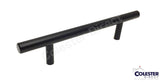 Matte Black T Bar Solid Cabinet Pulls 2" - 8.75"