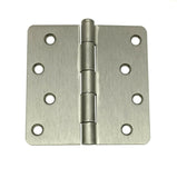 Satin Nickel Door Hinge 4" with 1/4" corner radius