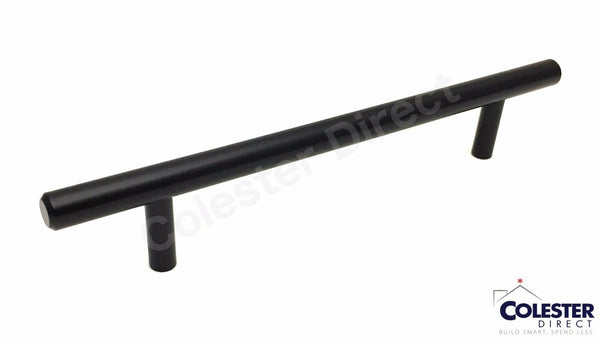 Qty 25 Matte Black Kitchen Cabinet Handle Pull Knob Hardware Solid T Bar 7.5"