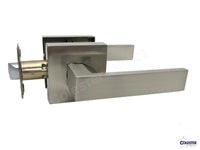 Brushed Satin Nickel Passage Square Door Lever Non Locking Heavy Duty
