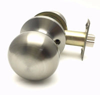 Passage Stainless Steel Door Knob Lever Handle Non Locking Brushed Nickel