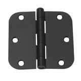Black Interior Door Hinge 3.5" with 5/8" corner radius