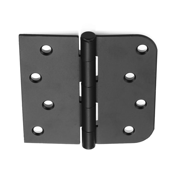 Black Door Hinge 4" with 5/8" and straight corner radius