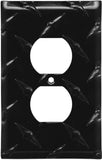 Black Diamond Plate Aluminum Wall Switch Plate Outlet Cover Toggle Rocker GFI Garage