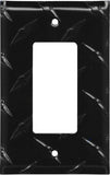Black Diamond Plate Aluminum Wall Switch Plate Outlet Cover Toggle Rocker GFI Garage