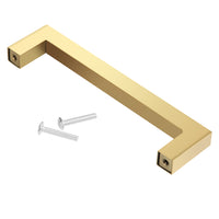 Gold Square Cabinet Pull sizes 3" - 10"