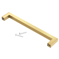Gold Square Cabinet Pull sizes 3" - 10"