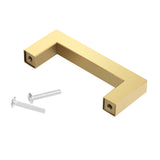 Gold Square Cabinet Pull sizes 3" - 10"