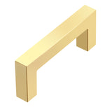 Gold Square Cabinet Pull sizes 3" - 10"