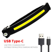 LED Rechargeable Headlamp Inspection Work Light and Flash Light with Wave Induction